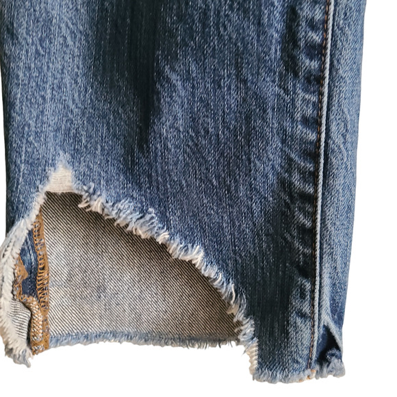 POINT SUR J. CREW Retro Boy‎ High Rise Frayed Hem Cotton Jeans K3440 Women's 24 - Picture 3 of 15